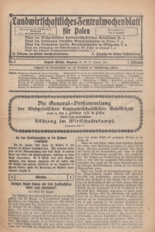 Landwirtschaftliches Zentralwochenblatt für Polen. Jg.7, Nr. 2 (15 Januar 1926)