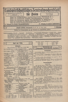 Landwirtschaftliches Zentralwochenblatt für Polen. Jg.7, Nr. 15 (16 April 1926)