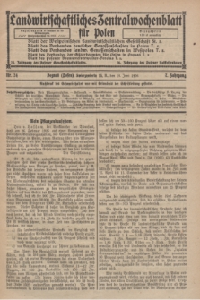 Landwirtschaftliches Zentralwochenblatt für Polen. Jg.7, Nr. 24 (18 Juni 1926)