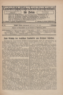 Landwirtschaftliches Zentralwochenblatt für Polen. Jg.7, Nr. 26 (2 Juli 1926)