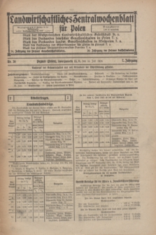 Landwirtschaftliches Zentralwochenblatt für Polen. Jg.7, Nr. 28 (16 Juli 1926) + dod.