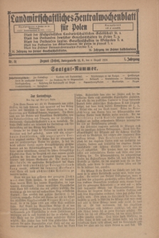 Landwirtschaftliches Zentralwochenblatt für Polen. Jg.7, Nr. 31 (6 August 1926)