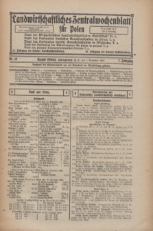 Landwirtschaftliches Zentralwochenblatt für Polen. Jg.7, Nr. 48 (3 Dezember 1926)