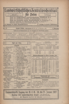 Landwirtschaftliches Zentralwochenblatt für Polen. Jg.7, Nr. 49 (10 Dezember 1926)