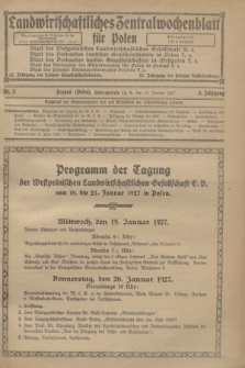 Landwirtschaftliches Zentralwochenblatt für Polen. Jg.8, Nr. 2 (14 Januar 1927)