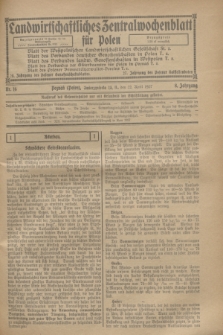 Landwirtschaftliches Zentralwochenblatt für Polen. Jg.8, Nr. 16 (22 April 1927)