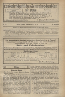 Landwirtschaftliches Zentralwochenblatt für Polen. Jg.8, Nr. 26 (1 Juli 1927)