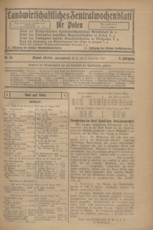 Landwirtschaftliches Zentralwochenblatt für Polen. Jg.8, Nr. 35 (2 September 1927)