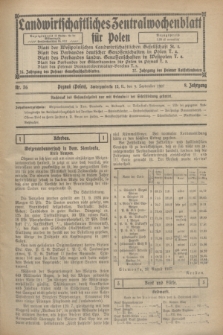 Landwirtschaftliches Zentralwochenblatt für Polen. Jg.8, Nr. 36 (9 September 1927)