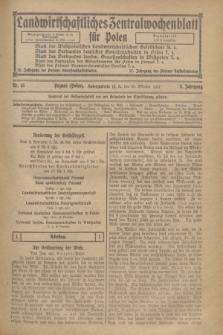 Landwirtschaftliches Zentralwochenblatt für Polen. Jg.8, Nr. 43 (28 Oktober 1927)