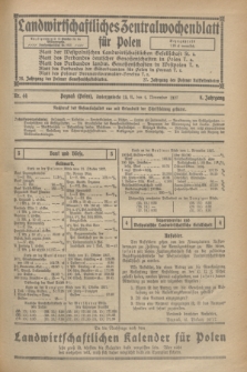 Landwirtschaftliches Zentralwochenblatt für Polen. Jg.8, Nr. 44 (4 November 1927)