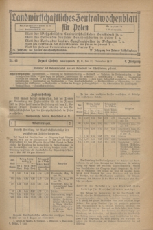 Landwirtschaftliches Zentralwochenblatt für Polen. Jg.8, Nr. 45 (11 November 1927)