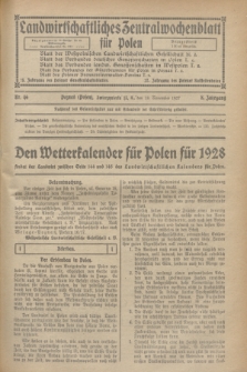 Landwirtschaftliches Zentralwochenblatt für Polen. Jg.8, Nr. 46 (18 November 1927)