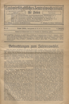 Landwirtschaftliches Zentralwochenblatt für Polen. Jg.8, Nr. 52 (30 Dezember 1927)