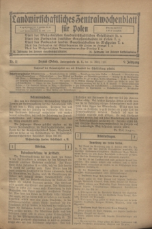 Landwirtschaftliches Zentralwochenblatt für Polen. Jg.9, Nr. 11 (16 März 1928)