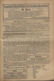 Landwirtschaftliches Zentralwochenblatt für Polen. Jg.9, Nr. 16 (20 April 1928)