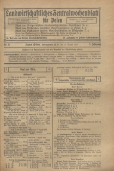 Landwirtschaftliches Zentralwochenblatt für Polen. Jg.9, Nr. 32 (10 August 1928)