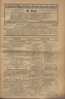 Landwirtschaftliches Zentralwochenblatt für Polen. Jg.9, Nr. 41 (12 Oktober 1928)