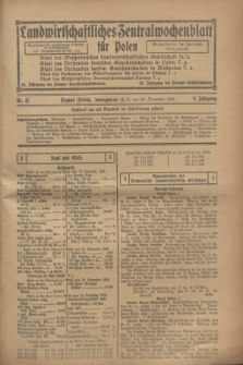Landwirtschaftliches Zentralwochenblatt für Polen. Jg.9, Nr. 47 (23 November 1928)