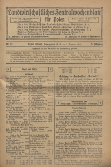 Landwirtschaftliches Zentralwochenblatt für Polen. Jg.9, Nr. 49 (7 Dezember 1928)