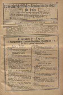 Landwirtschaftliches Zentralwochenblatt für Polen. Jg.10, Nr. 2 (11 Januar 1929)