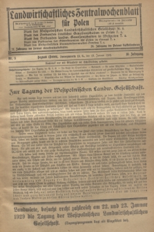 Landwirtschaftliches Zentralwochenblatt für Polen. Jg.10, Nr. 3 (18 Januar 1929)