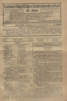 Landwirtschaftliches Zentralwochenblatt für Polen. Jg.10, Nr. 5 (1 Februar 1929) + dod.