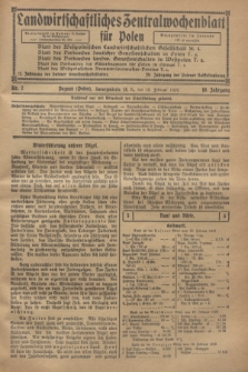 Landwirtschaftliches Zentralwochenblatt für Polen. Jg.10, Nr. 7 (15 Februar 1929) + dod.