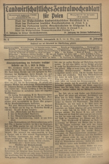 Landwirtschaftliches Zentralwochenblatt für Polen. Jg.10, Nr. 11 (15 März 1929)
