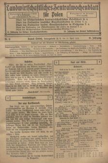 Landwirtschaftliches Zentralwochenblatt für Polen. Jg.10, Nr. 15 (12 April 1929) + dod.