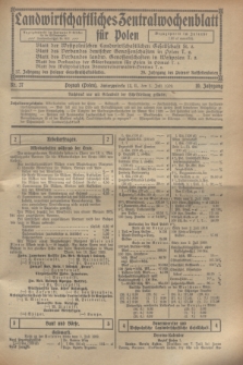 Landwirtschaftliches Zentralwochenblatt für Polen. Jg.10, Nr. 27 (5 Juli 1929)