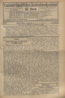 Landwirtschaftliches Zentralwochenblatt für Polen. Jg.10, Nr. 28 (12 Juli 1929)