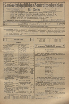 Landwirtschaftliches Zentralwochenblatt für Polen. Jg.10, Nr. 29 (19 Juli 1929)