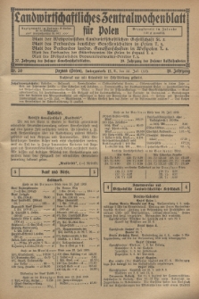 Landwirtschaftliches Zentralwochenblatt für Polen. Jg.10, Nr. 30 (26 Juli 1929)