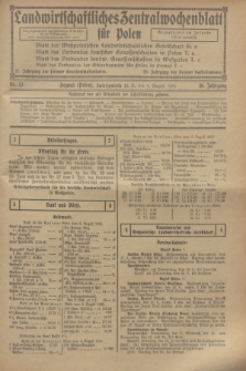 Landwirtschaftliches Zentralwochenblatt für Polen. Jg.10, Nr. 32 (9 August 1929) + wkładka