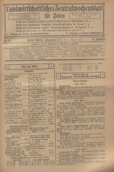 Landwirtschaftliches Zentralwochenblatt für Polen. Jg.10, Nr. 33 (16 August 1929)