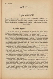 [Kadencja VI, sesja IV, al. 267] Alegata do Sprawozdań Stenograficznych z Czwartej Sesyi Szóstego Peryodu Sejmu Krajowego Królestwa Galicyi i Lodomeryi wraz z Wielkiem Księstwem Krakowskiem z roku 1892/3. Alegat 267