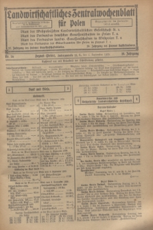 Landwirtschaftliches Zentralwochenblatt für Polen. Jg.10, Nr. 36 (6 September 1929)