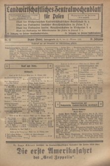 Landwirtschaftliches Zentralwochenblatt für Polen. Jg.10, Nr. 42 (18 Oktober 1929)