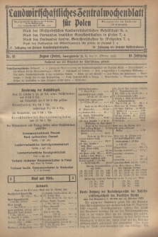 Landwirtschaftliches Zentralwochenblatt für Polen. Jg.10, Nr. 43 (25 Oktober 1929)