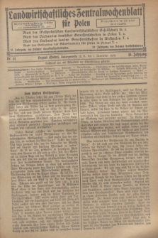 Landwirtschaftliches Zentralwochenblatt für Polen. Jg.10, Nr. 44 (1 November 1929) + dod.