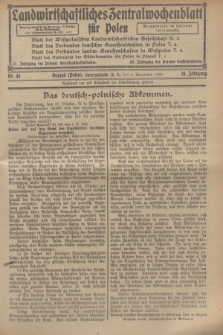 Landwirtschaftliches Zentralwochenblatt für Polen. Jg.10, Nr. 45 (8 November 1929)