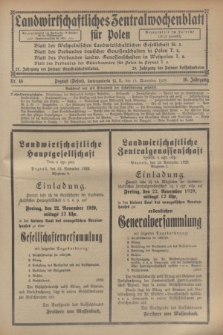 Landwirtschaftliches Zentralwochenblatt für Polen. Jg.10, Nr. 46 (15 November 1929)