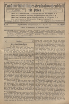 Landwirtschaftliches Zentralwochenblatt für Polen. Jg.10, Nr. 49 (6 Dezember 1929)