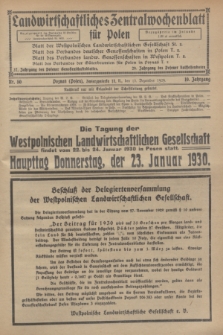 Landwirtschaftliches Zentralwochenblatt für Polen. Jg.10, Nr. 50 (13 Dezember 1929)