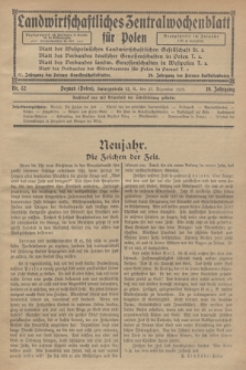 Landwirtschaftliches Zentralwochenblatt für Polen. Jg.10, Nr. 52 (27 Dezember 1929)