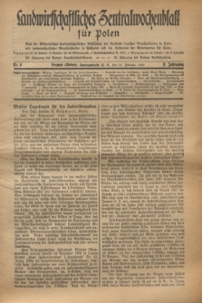 Landwirtschaftliches Zentralwochenblatt für Polen : Blatt der Westpolnischen Landwirtschaftlichen Gesellschaft der Verbände deutscher Genossenschaften in Polen und Landwirtschaftlicher Genossenschaften in Westpolen und des Verbandes der Güterbeamten für Polen. Jg.11, Nr. 8 (21 Februar 1930)