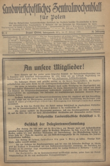 Landwirtschaftliches Zentralwochenblatt für Polen : Blatt der Westpolnischen Landwirtschaftlichen Gesellschaft, der Verbände deutscher Genossenschaften in Polen und Landwirtschaftlicher Genossenschaften in Westpolen und des Verbandes der Güterbeamten für Polen. Jg.14, Nr. 8 (17 Februar 1933) + dod.