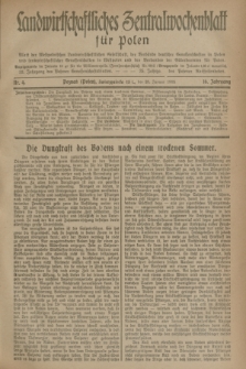 Landwirtschaftliches Zentralwochenblatt für Polen : Blatt der Westpolnischen Landwirtschaftlichen Gesellschaft, der Verbände deutscher Genossenschaften in Polen und Landwirtschaftlicher Genossenschaften in Westpolen und des Verbandes der Güterbeamten für Polen. Jg.16, Nr. 4 (25 Januar 1935) + dod.