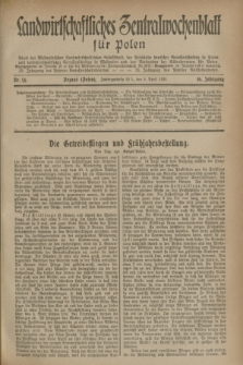 Landwirtschaftliches Zentralwochenblatt für Polen : Blatt der Westpolnischen Landwirtschaftlichen Gesellschaft, der Verbände deutscher Genossenschaften in Polen und Landwirtschaftlicher Genossenschaften in Westpolen und des Verbandes der Güterbeamten für Polen. Jg.16, Nr. 14 (5 April 1935) + dod.